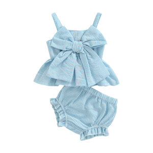 0-18M Baby Girl 2Pcs Sweet Clothing Set Striped