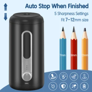 Deli Electric Sharpener for Colored Pencils