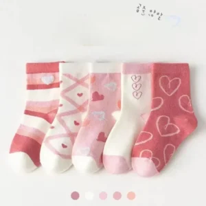 Girls Printed Lace Cotton Socks