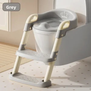 Foldable Toddler Toilet Seat with Step Stool, Portable Kids Potty Training Seat, Adjustable Height, Non-Slip, Space-Saving